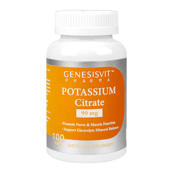 Genesisvit Pharma Potassium Citrate, 99 mg, 100 tabs